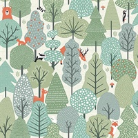 Quillen Green Forest Wallpaper
