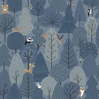 Quillen Indigo Forest Wallpaper