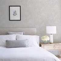 Raina Light Grey Fronds Wallpaper