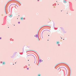 Rainbow Unicorn Blue Wallpaper
