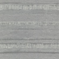 Rakasa Pewter Distressed Stripe Wallpaper