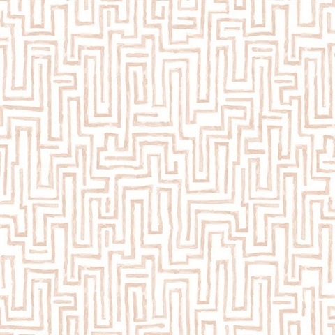 Ramble Blush Geometric Wallpaper