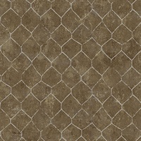Rauta Brass Hexagon Tile Wallpaper