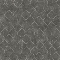 Rauta Pewter Hexagon Tile Wallpaper