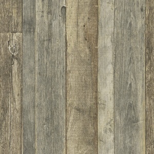 Reclaimed Wood Effect Motif Wallpaper