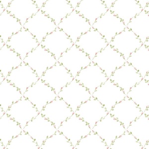 Red Rose Trellis Wallpaper