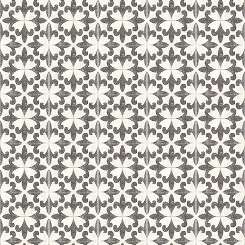 Remy Black Fleur Tile Wallpaper