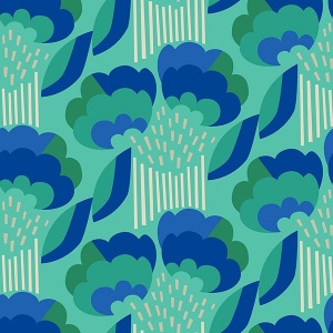 Retro Esme Aqua Peel & Stick Wallpaper
