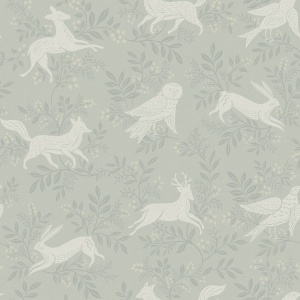 Revelry Taupe Forest Frolic Wallpaper