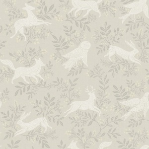 Revelry Taupe Forest Frolic Wallpaper
