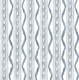 Rhys Green IKAT Stripe Wallpaper
