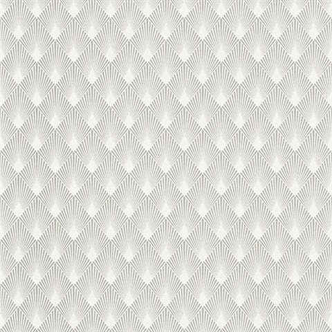 Ridley Silver Geometric Wallpaper