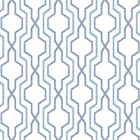 Rion Blue Trellis Wallpaper