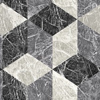 Rizzo Black Geometric Stone Wallpaper