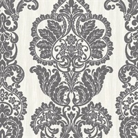 Rochester Charcoal Damask