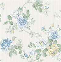 Rose Trail Floral Wallpaper