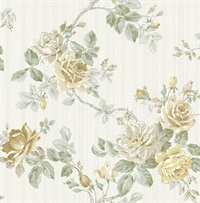 Rose Trail Floral Wallpaper