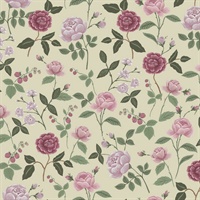 Roses Linen Wallpaper