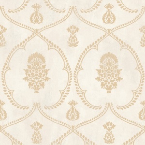 Royal Damask Beige Wallpaper