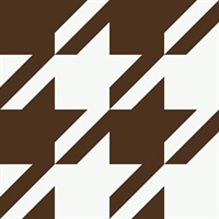 RuHoundstooth Brown Peel & Stick Wallpaper