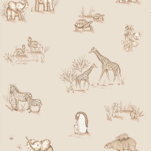 Safari Babies Blue Wallpaper