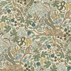 Safari Beige Jungle Toile Premium Peel + Stick Wallpaper