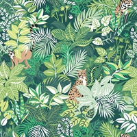 Sage Tropical Oasis Peel & Stick Wallpaper