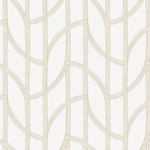 Salvo Gold Curved Contours Wallpaper