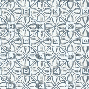 Sandee Navy Medallion Wallpaper