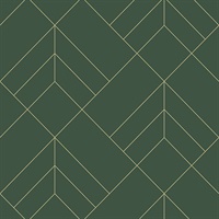Sander Evergreen Geometric Wallpaper