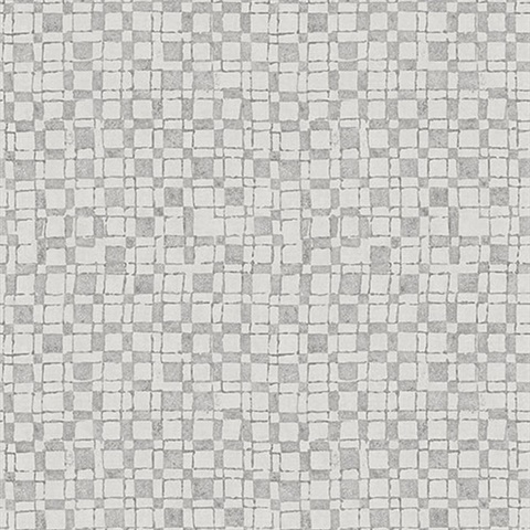 Sarni Platinum Grid Wallpaper