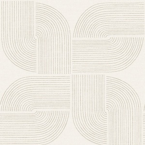 Savoye Dark Blue Spiral Arches Wallpaper