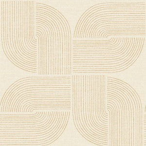 Savoye Dark Blue Spiral Arches Wallpaper