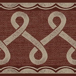 Scalloped Ribbon Black Trim Wall Border