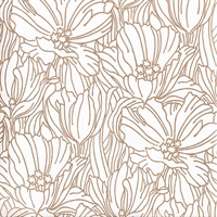 Selwyn Metallic Copper Floral Wallpaper