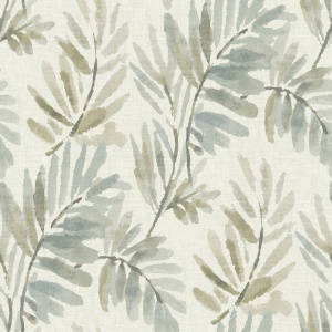 Serenade Aqua Ferns Wallpaper