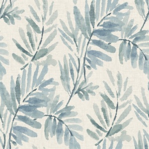 Serenade Aqua Ferns Wallpaper