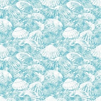 Surfside Aqua Shells Wallpaper
