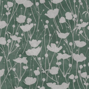 Shimmering Poppies Black & Gold Wallpaper