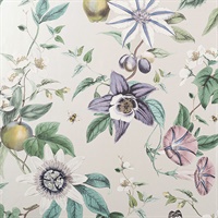 Sierra Silver Floral Wallpaper