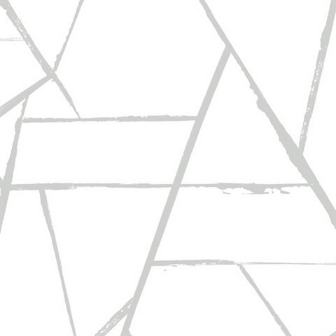 Silver Metallic Intersect Wallpaper