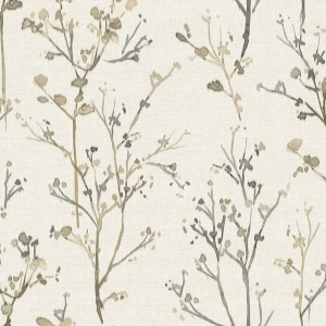 Silverling Moss Budding Branches Wallpaper