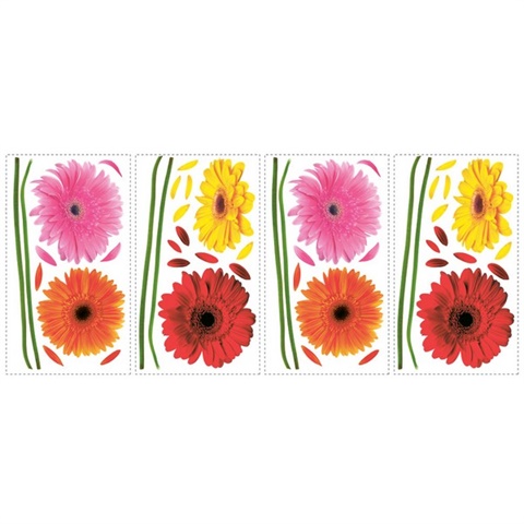 Small Gerber Daisies Peel & Stick Wall Decals