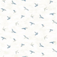 Soar Denim Bird Wallpaper