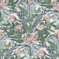 Soft Multi Moody June Blooms Peel & Stick Wallpaper