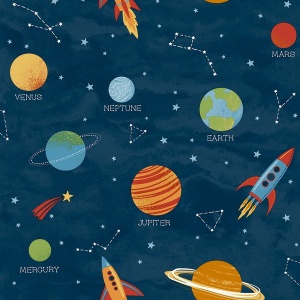 Solar System Blue Wallpaper