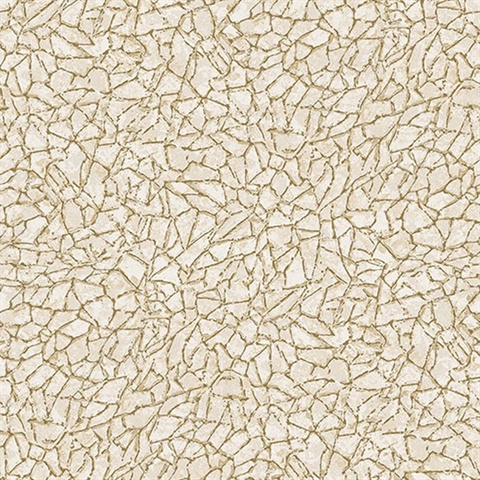 Soma Gold Metallic Crackling Wallpaper