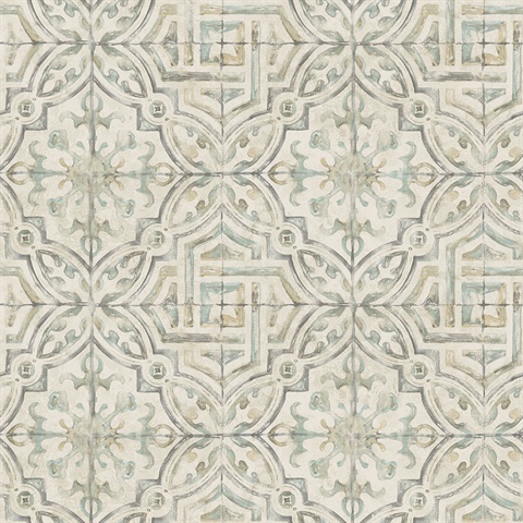 Sonoma Grey Spanish Tile Wallpaper