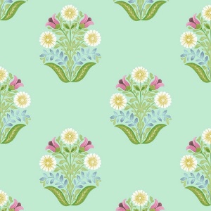 Sophie Sage Floral Medallion Peel & Stick Wallpaper