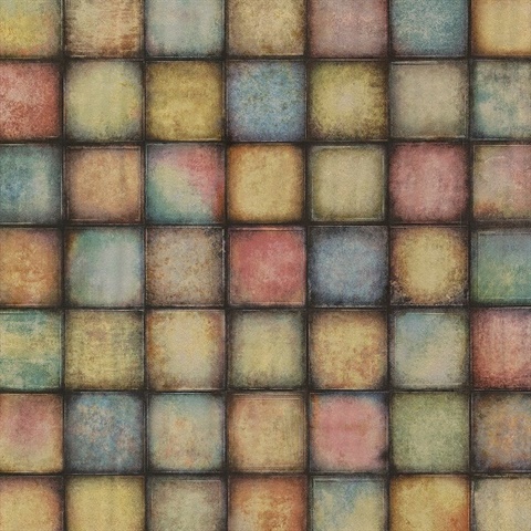 Soucy Multicolor Tiles Wallpaper